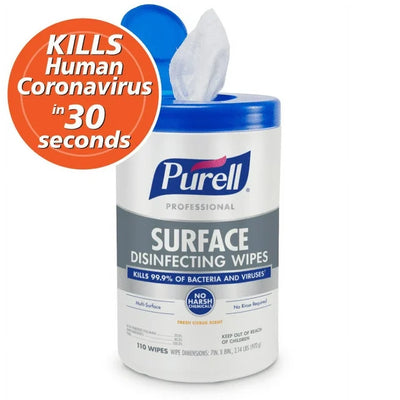 Purell Surface Disinfecting Wipes, Citrus Scent, 110 Wipes