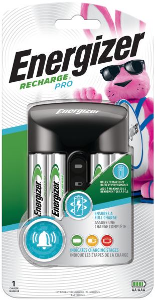 Energizer Recharge Pro Charger for NiMH Rechargeable AA and AAA Batteries