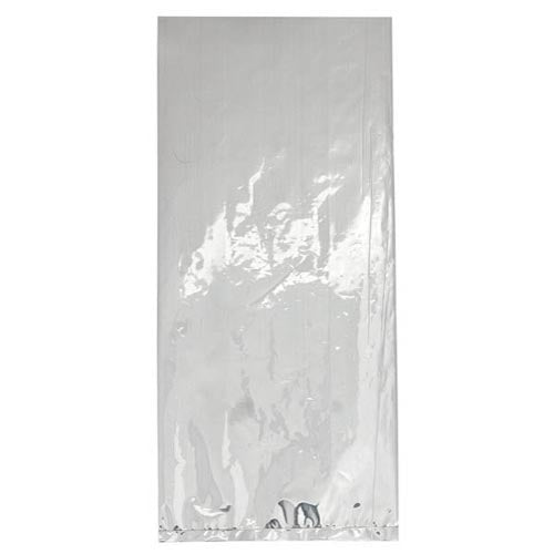 Treat Bags, Silver Metallic, 25Pcs, 5 x 11
