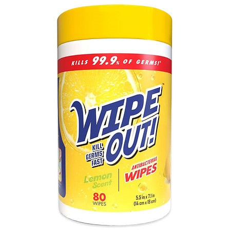 Disinfectant Wipes Lemon Scent, 80 Pack