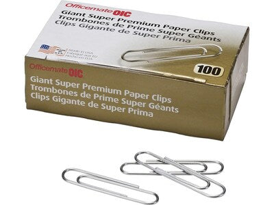 OfficeMate Super Premium Jumbo Paper Clips, 10 Boxes/Pack