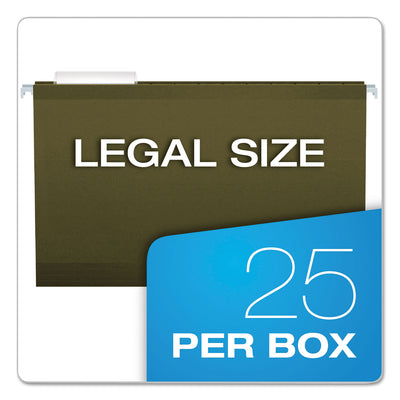 Pendaflex Reinforced Hanging File Folders w/ Printable Tab Inserts, Legal Size
