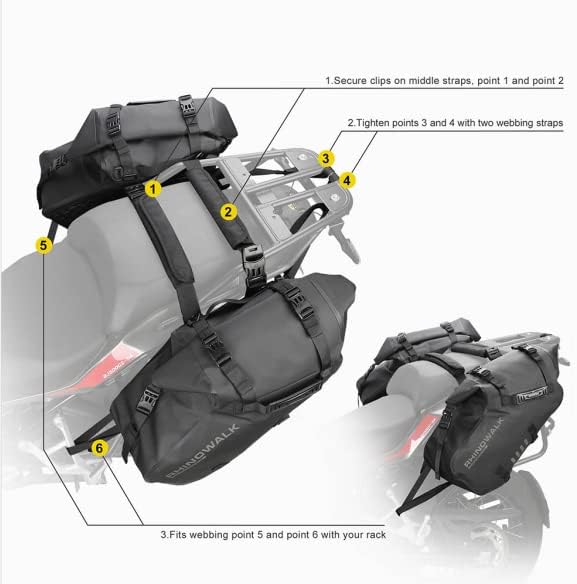 Motorcycle Waterproof Saddle Bags 28L(14L*2)