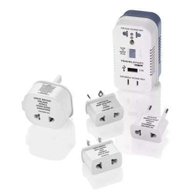 Travel Smart by Conair 2 Outlet Converter Set with USB Port