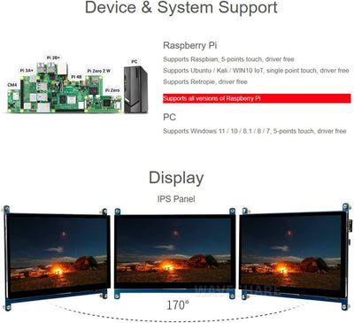 7inch HDMI LCD Screen Display