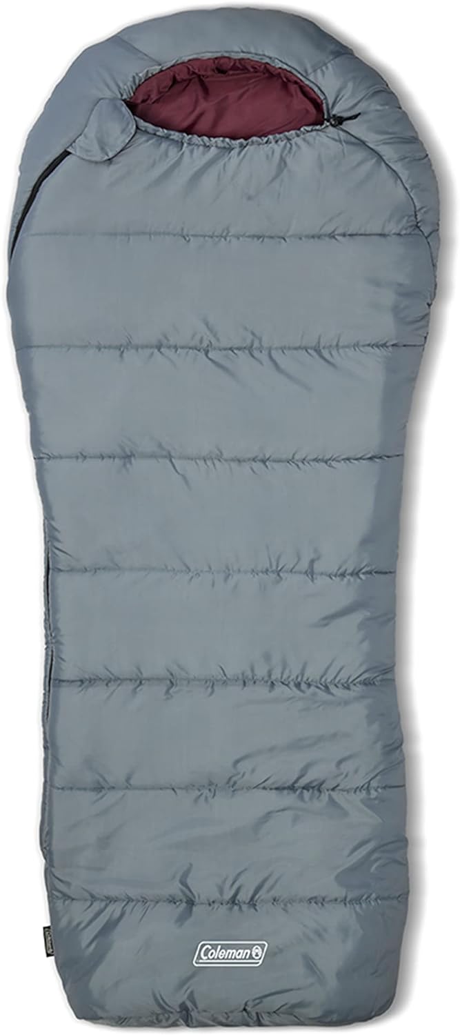 Coleman Tidelands 50°F Mummy Insulated Sleeping Bag, Grey