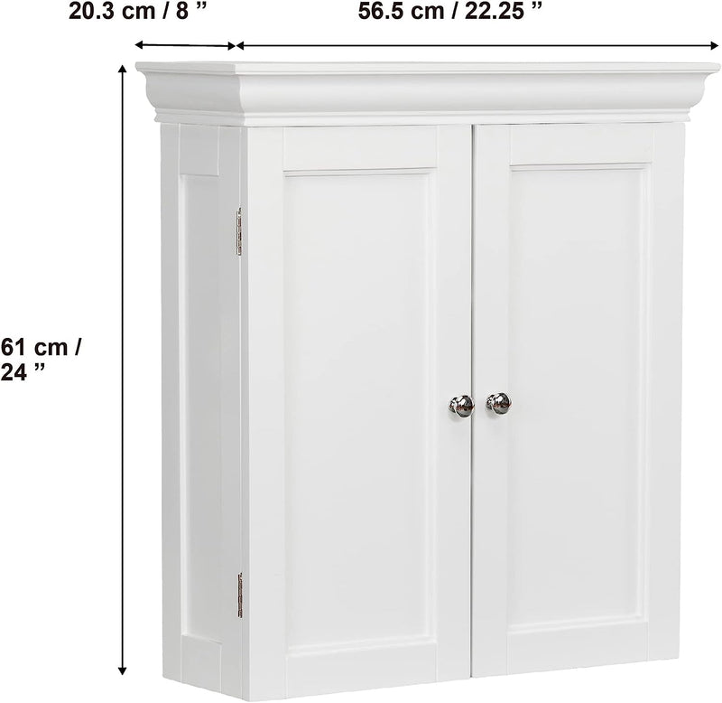 2 Door Wall Cabinet, White