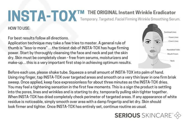 INSTA-TOX Instant Wrinkle Smoothing Serum - 0.75 oz