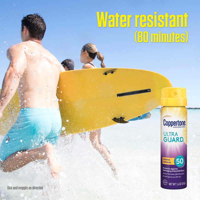 Ultra Guard Sunscreen Spray SPF 50, 1.6 oz Travel Size