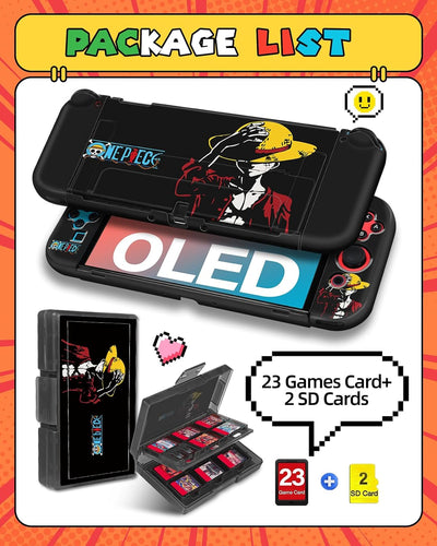 One Piece Nintendo Switch OLED Case +24 Switch Game Holder