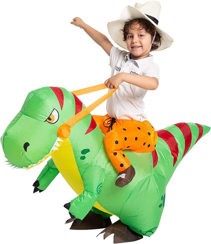 Inflatable Costume Ride a T-rex Dinosaur, Child (7 - 10 yrs)