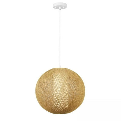 Globe Electric LED Integrated Natural Paper Twine Pendant