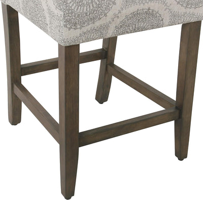 Upholstered Counter Height Barstool, 24-Inch