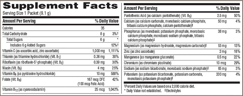 1000mg Vitamin C Powder, 60/Case, EXP: 02/2023