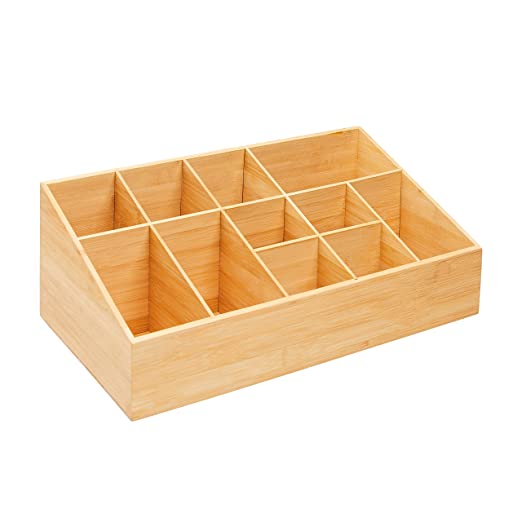 Bamboo 11-Compartment Condiment Caddie