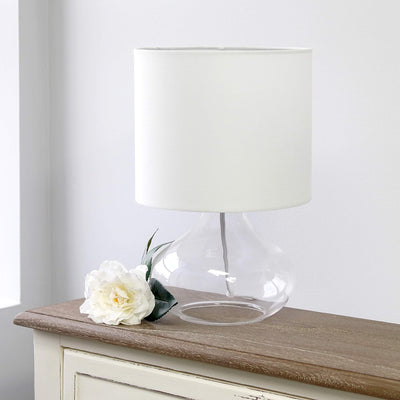 Small Glass Raindrop Bedside Table Lamp