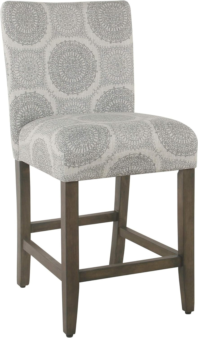 Upholstered Counter Height Barstool, 24-Inch