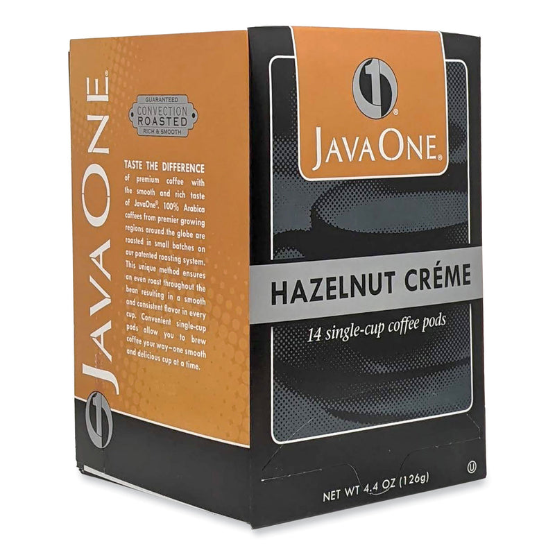 Java One Coffee Pods, Hazelnut Creme, Single Cup, 14/Box