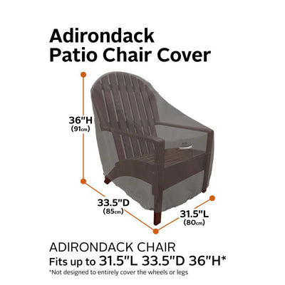 Patio Furniture Cover for Outdoor Adirondack Chairs, 31.5”
