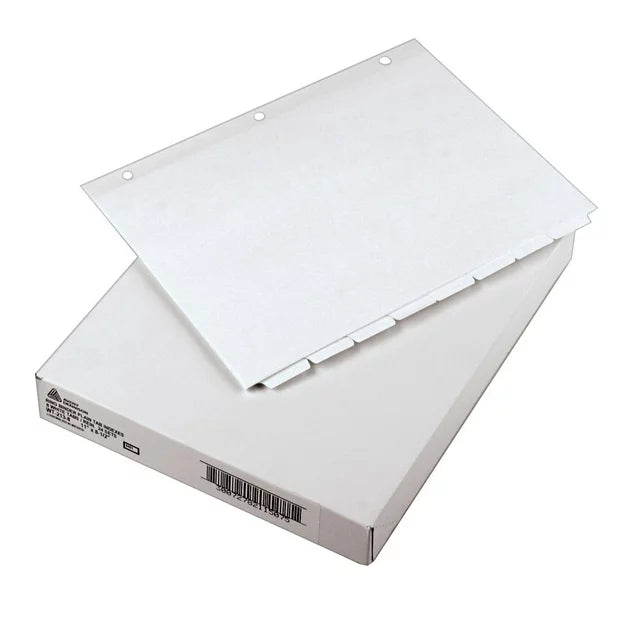 Avery Plain Tab Write & Erase Dividers, 8-Tab, White, 24 Sets