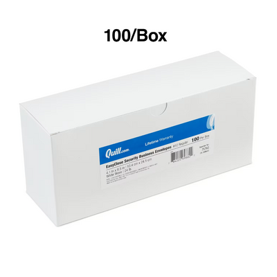 Quill Easy Close Business Envelope, 4-1/8" x 9-1/2", 100/Box