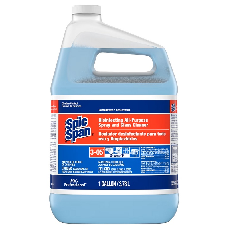 Spic & Span Disinfectant All Purpose Spray & Glass Cleaner, 2 Gallon/ Case