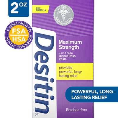 Desitin Maximum Strength Baby Diaper Rash Cream, Travel Size, 2 oz