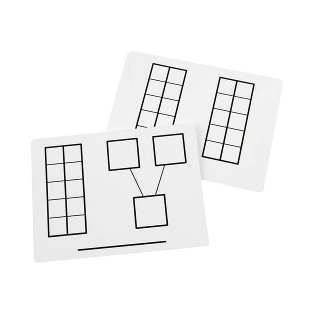 Didax Ten-Frame Mat, 9" x 12", 10 Pack