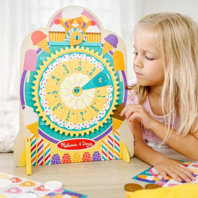 Melissa & Doug Fun at the Fair! Wooden Double-Sided Roulette & Plinko Games