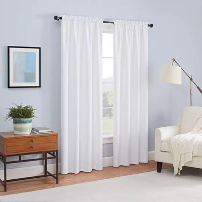 1pc Blackout Braxton Thermaback Window Curtain Panel White