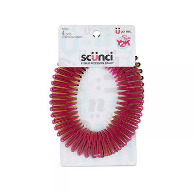 scunci Stretch Combs Headbands, 4ct