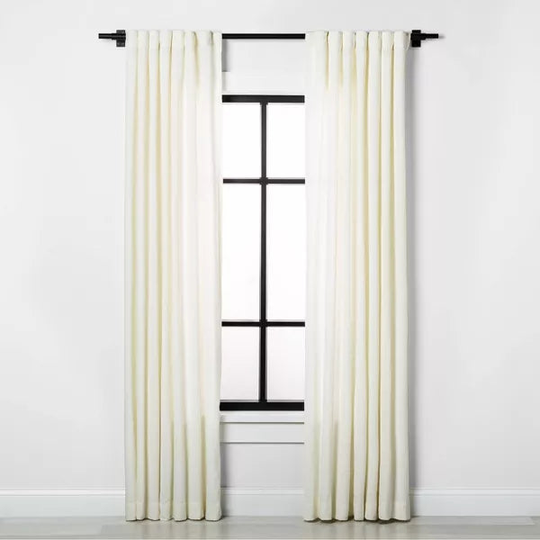 Tonal Texture Curtain Panel Sour Cream - 54" x 95"