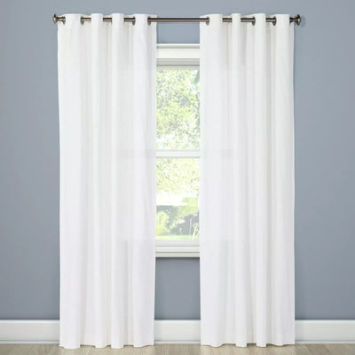 1pc 54"x84" Light Filtering Solid Window Curtain Panel Natural White