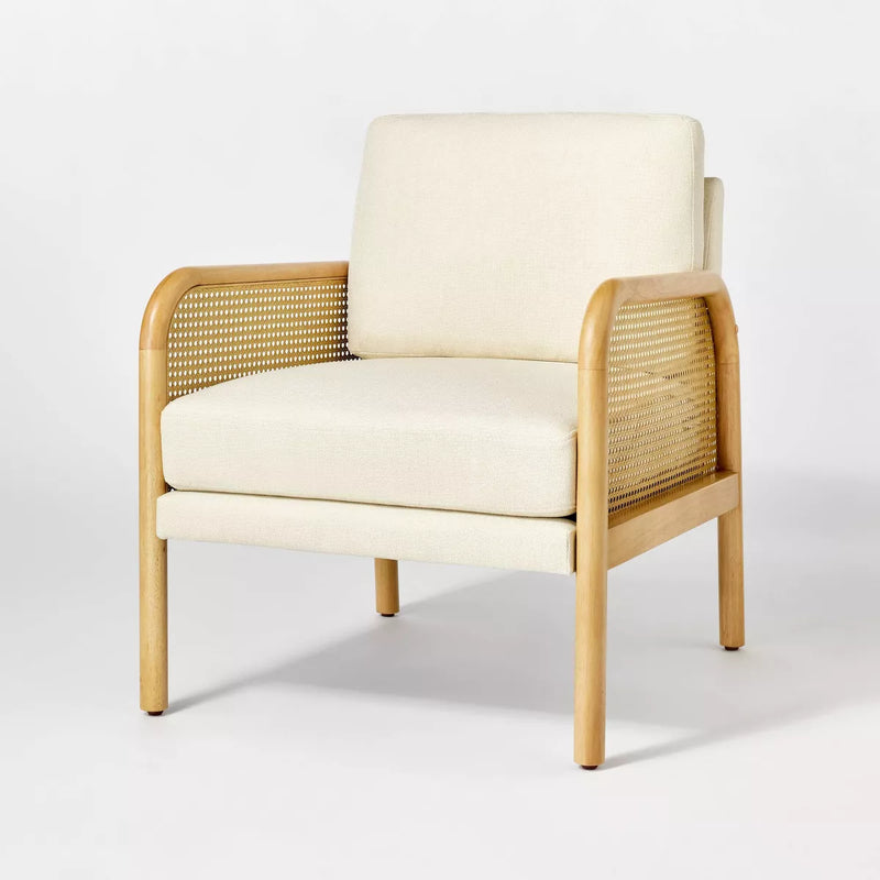 Cane Accent Chair Cream - Threshold™ designed with Studio McGee