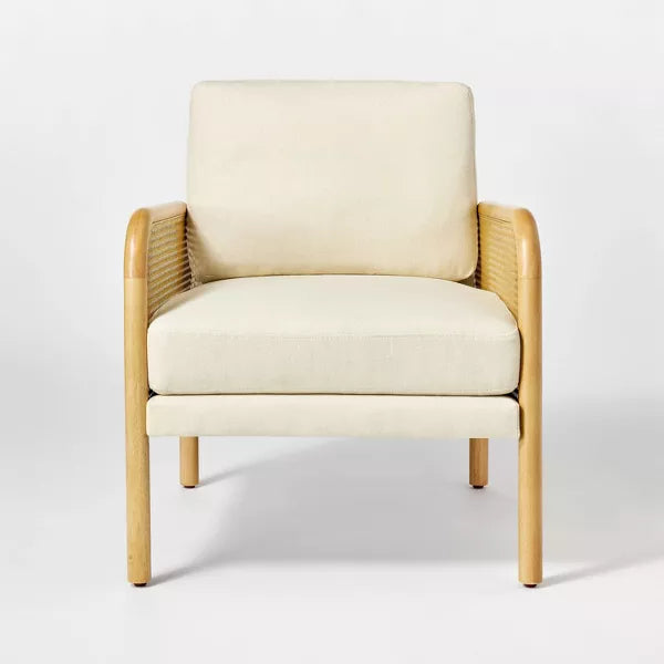 Cane Accent Chair Cream - Threshold™ designed with Studio McGee