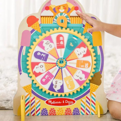 Melissa & Doug Fun at the Fair! Wooden Double-Sided Roulette & Plinko Games