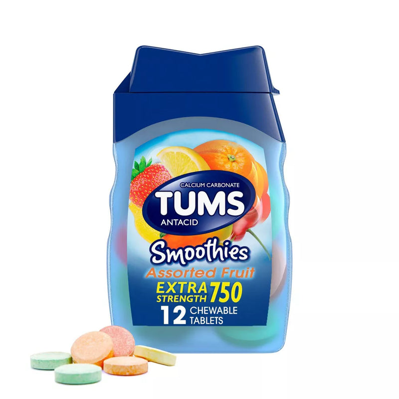 Tums Extra Strength, Smoothies, 12/Pack