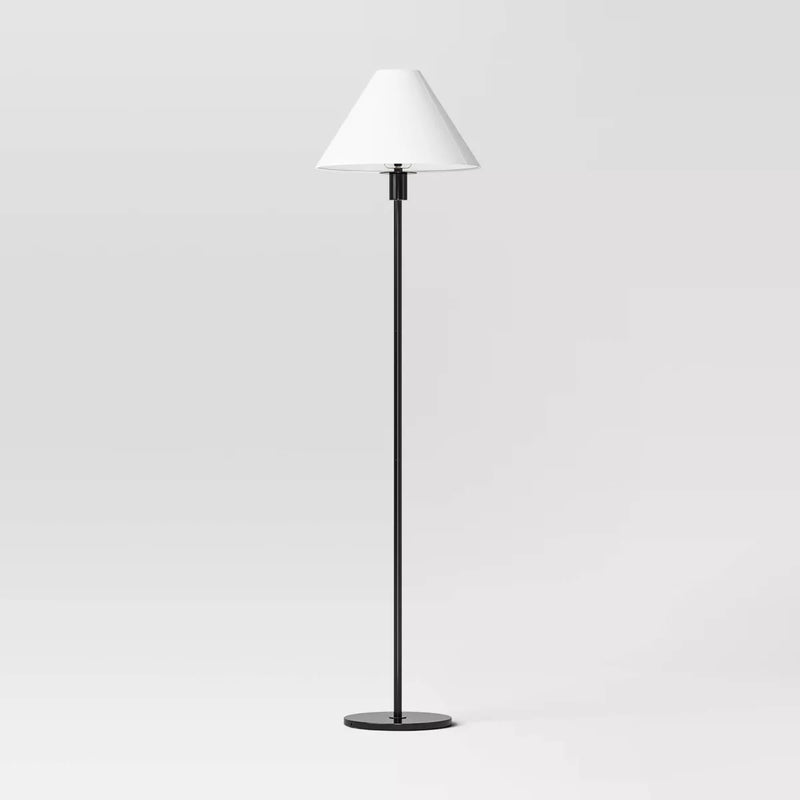 Stick Floor Lamp with Tapered Shade Black - Threshold™