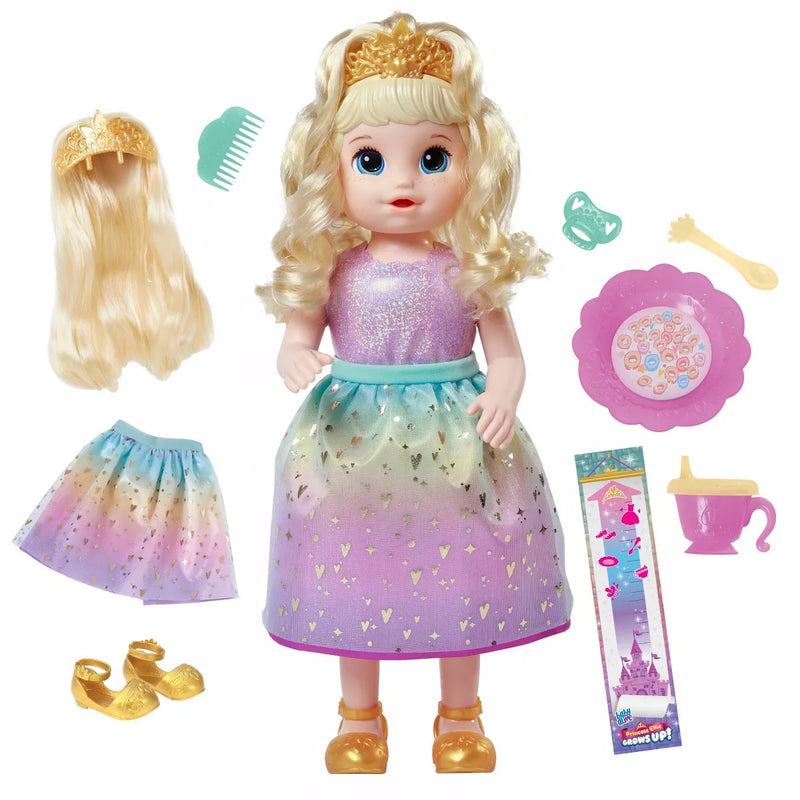 Baby Alive Princess Ellie Grows Up! Growing and Talking Baby Doll, Blonde Hair