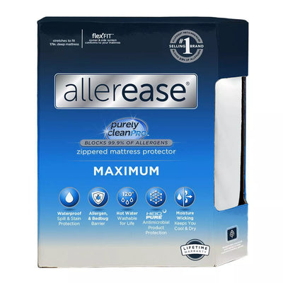 Full Maximum Bed Bug and Allergy Mattress Protector White
