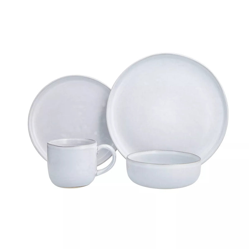 Fortessa Tableware Solutions 16pc Clay Svelte Stone Dinnerware Set Off-White