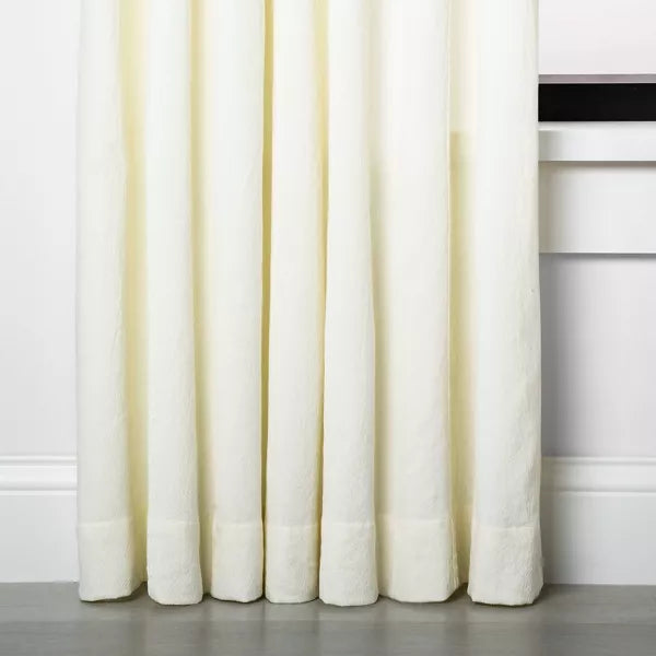 Tonal Texture Curtain Panel Sour Cream - 54" x 95"
