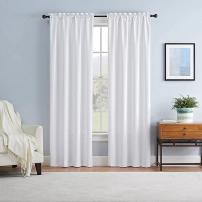 1pc Blackout Braxton Thermaback Window Curtain Panel White