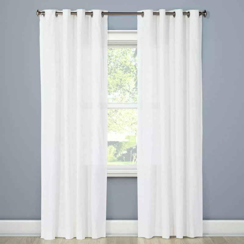 1pc Light Filtering Solid Window Curtain Panel - 54" x 95"