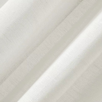 95"x52" Slub Textured Linen Blend Grommet Top Curtain Ivory