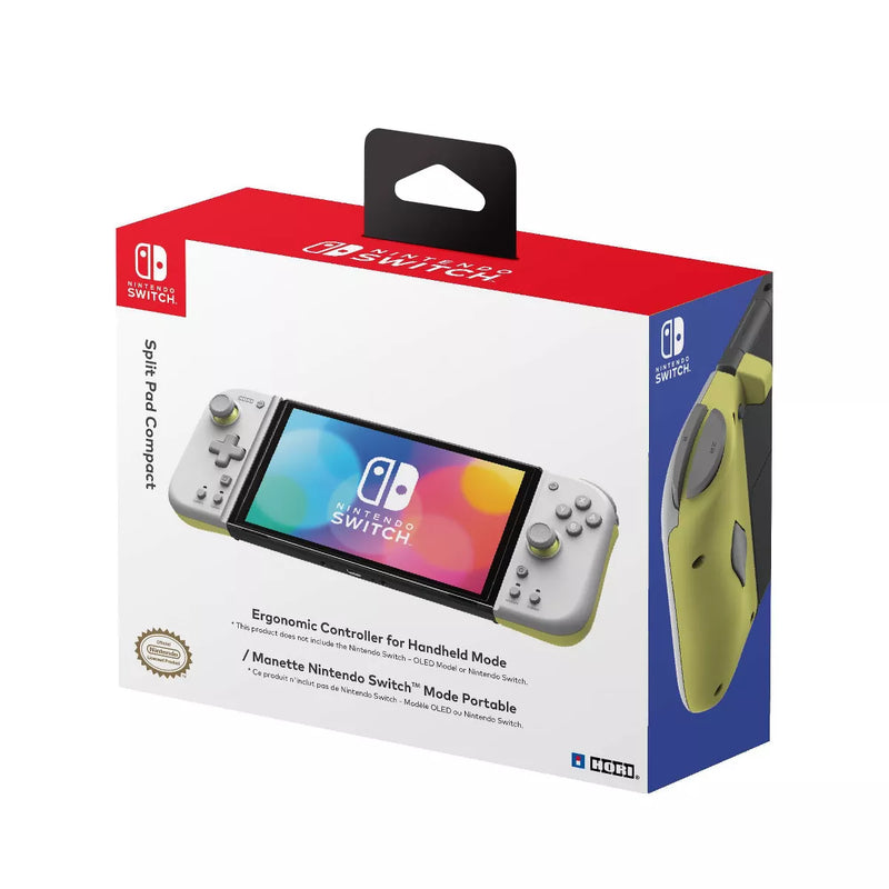Nintendo Switch Split Pad Compact Ergonomic Controller for Handheld Mode, Gray and Yellow