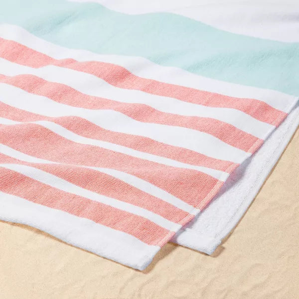 Warm Striped Sand Resist Beach Towel