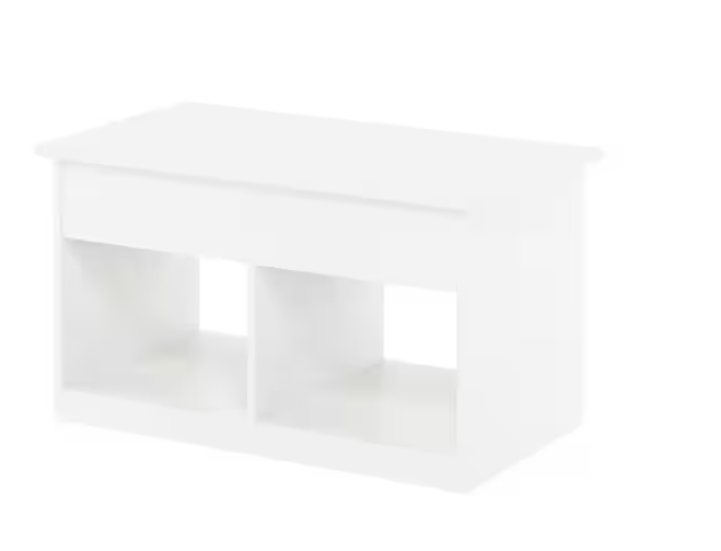 Solid White Rectangle Lift Top Coffee Table