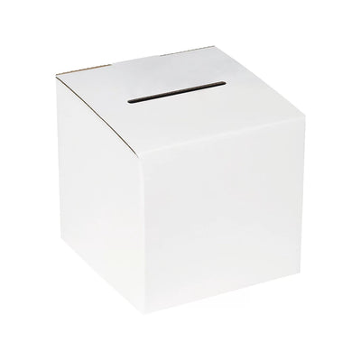 Versatile Voting: 10" x 10" White Ballot Box 10/Bundle