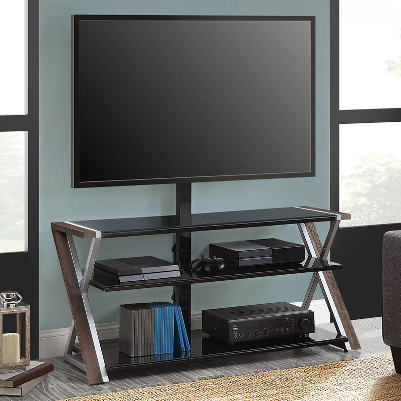 Whalen Xavier 3-in-1 Television Stand for TVs up to 70", Warm Ash
